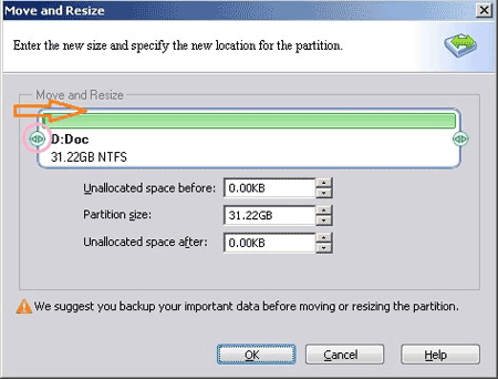 Shrink partition D