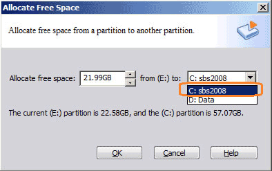 Add space to c drive