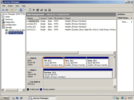 View disk partitions